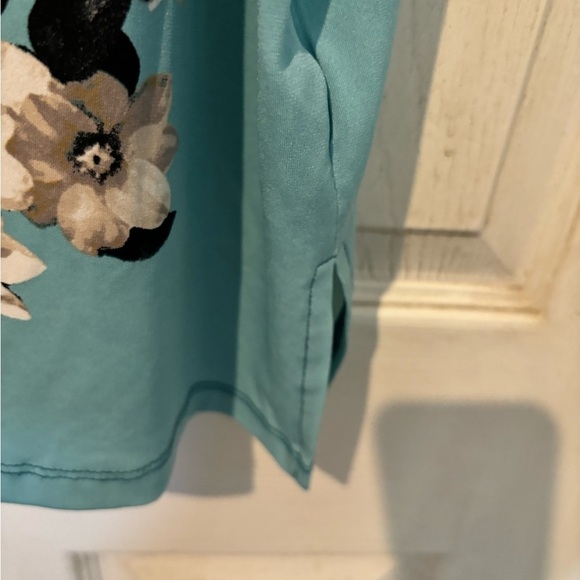 NWOT JM Collection Floral Knit Top with Silver and Gold Mini Studs - Picture 5 of 8